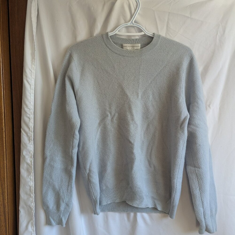 Saks Fifth Avenue Light Blue Cashmere Sweater